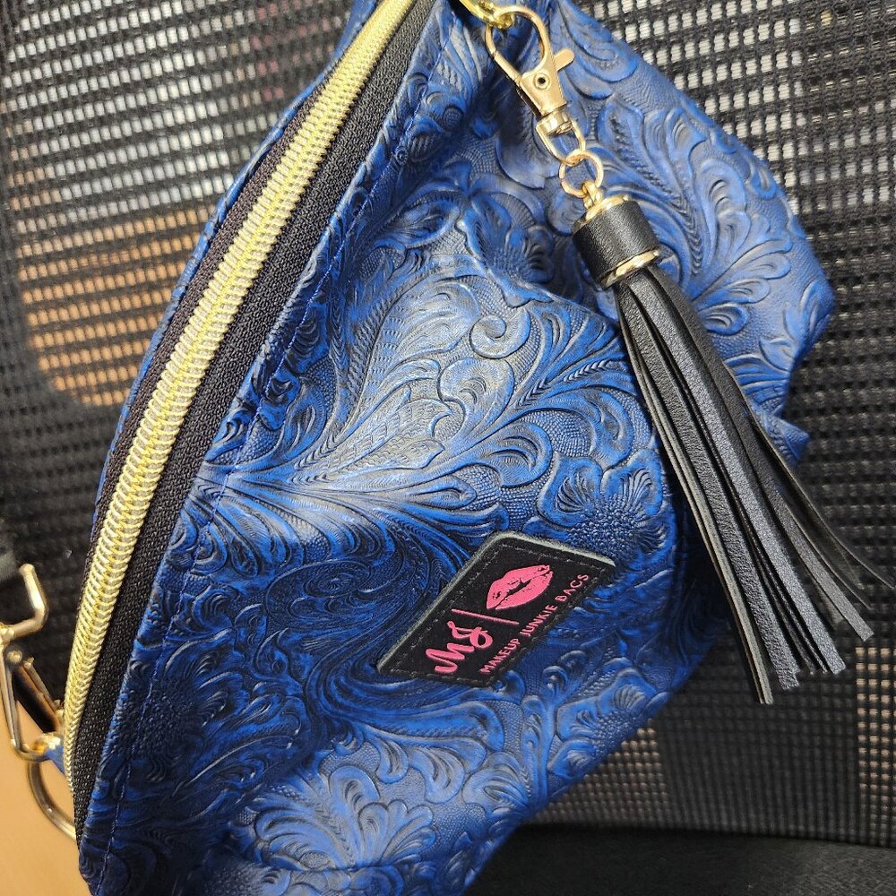 Makeup Junkie Blue tooled Sidekick